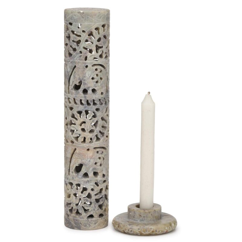 KC KULLICRAFT Marble Incense Stick Holder (10.5 inch, Beige)(Cylindrical)