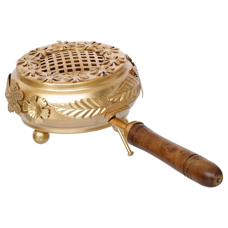 Webelkart Metal Incense Burner Butterfly Loban Dani Dhoop Dani,Sambrani Holder Aarti Metal Loban Dhoop Dani/Dhoop Dani Burner for Home Office Temple Puja - Dhoop Stand