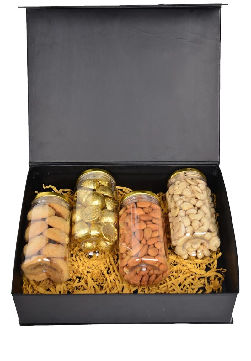 NUTRI MIRACLE Bhaidooj Tilak Kit Gift Hamper with Chocolate & Dry Fruits | Perfect Celebration Return Gifts, Diwali Gift Hamper | Dry Fruits Gift Box for Festive Joy