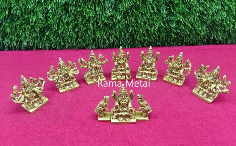 RAMA METAL Brass Ashtalakshmi Adventure Idols Set, ( Pack Of 1 )