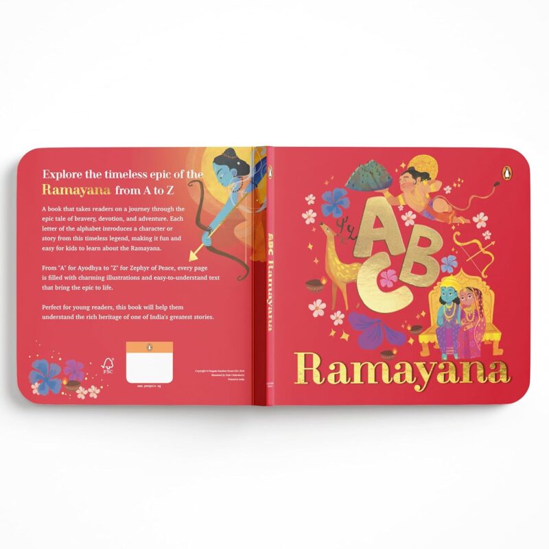 ABC Ramayana: Illustrated Alphabet Book to Discover Characters and Stories | Explore Hindu Mythology, Timeless Values, and Cultural Heritage | Chronological Sequencing | Ages 3+ [Penguin Early Learning Series]