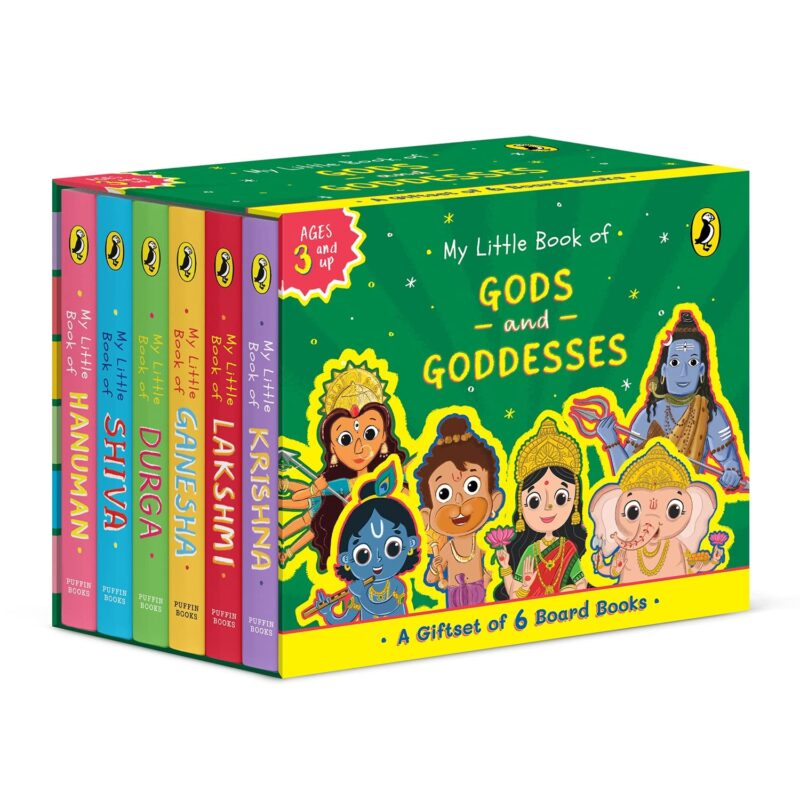 My Little Book of Gods and Goddesses Box Set | Illustrated board books on Hindu mythology: Krishna, Lakshmi, Ganesha, Shiva, Durga, Hanuman; for ages 3+