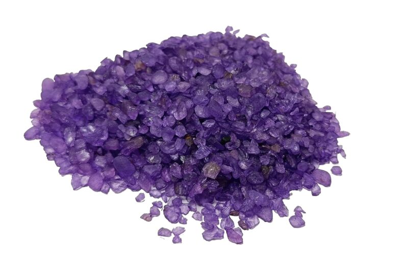 Amethyst dye Chips of Premium Small Tumbled Gemstone Crystal Healing Chips 100 Gram Pack