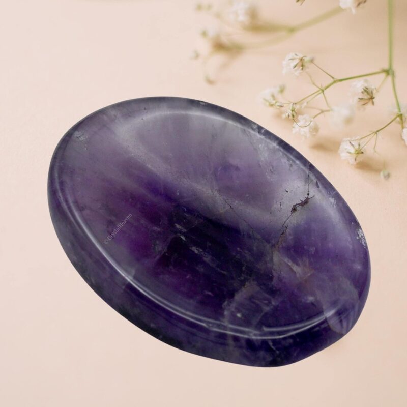 Crystal Heaven Amethyst Crystal Thumb Worry Pebbles Stones For Anxiety Stress Relief Massage - Aaa Grade Original Healing Gemstone Agate Rubbing Stone For Yoga Meditation Spiritual Reiki Feng Shui