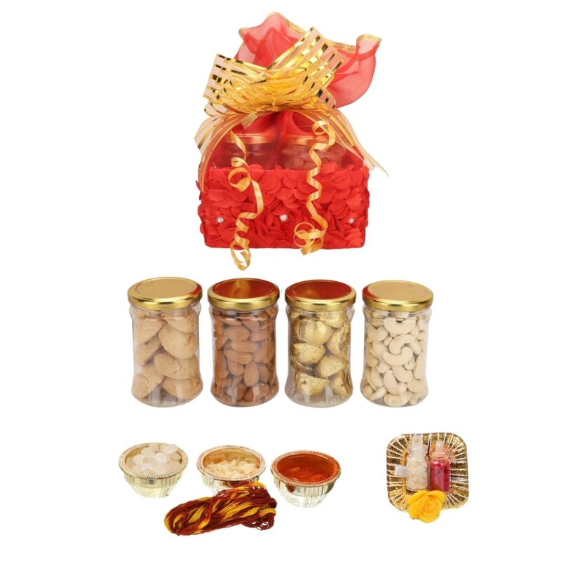 NUTRI MIRACLE Dry Fruits Gift Box for Bhaidooj | Elegant Dry Fruit Hamper for Festive Gifts