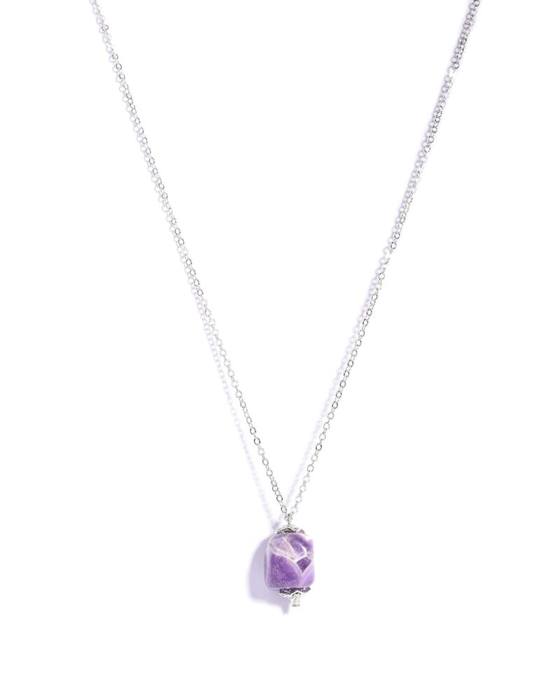 Gempro Natural Gemstone Fortune Magnet Silver Chain Pendant for Women