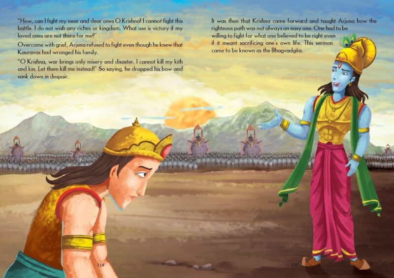 Shrimad Bhagavad Gita For Children with colourful pictures & illustrations