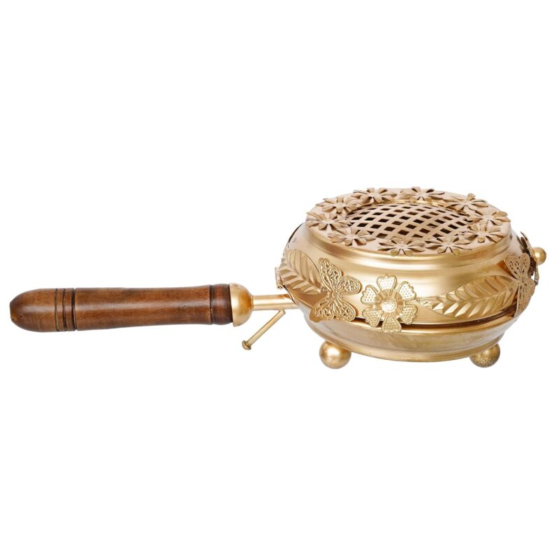 Webelkart Metal Incense Burner Butterfly Loban Dani Dhoop Dani,Sambrani Holder Aarti Metal Loban Dhoop Dani/Dhoop Dani Burner for Home Office Temple Puja - Dhoop Stand