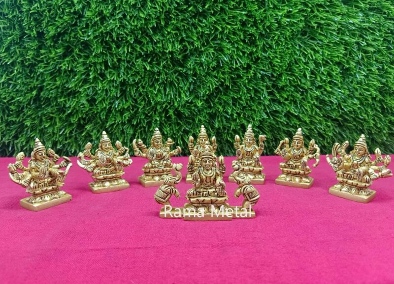 RAMA METAL Brass Ashtalakshmi Adventure Idols Set, ( Pack Of 1 )