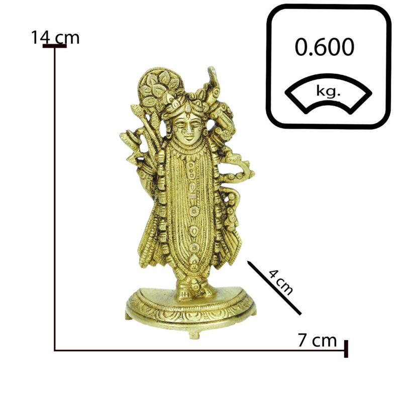 Vintage Gulley Brass Shrinath ji Idol