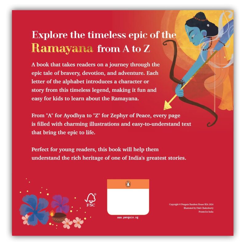 ABC Ramayana: Illustrated Alphabet Book to Discover Characters and Stories | Explore Hindu Mythology, Timeless Values, and Cultural Heritage | Chronological Sequencing | Ages 3+ [Penguin Early Learning Series]