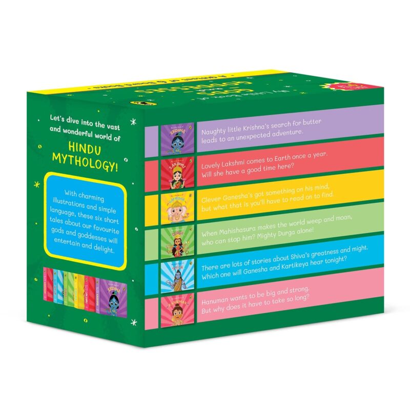 My Little Book of Gods and Goddesses Box Set | Illustrated board books on Hindu mythology: Krishna, Lakshmi, Ganesha, Shiva, Durga, Hanuman; for ages 3+