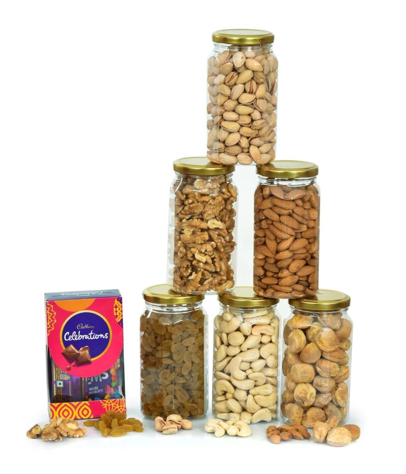 NUTRI MIRACLE Dry Fruits Gift Hamper for Bhaidooj | Dry Fruits Gift Pack Basket for Festive Gifting