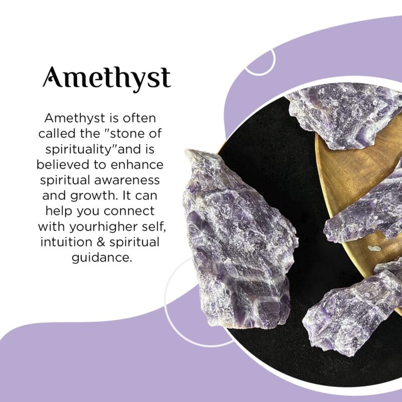 9Dzine Amethyst Crystal Raw Stone Original Amethyst Raw Gemstone 500 Gm Crystal Amethyst Rough Raw Stone Material For Reiki Vastu Meditation Home Décor