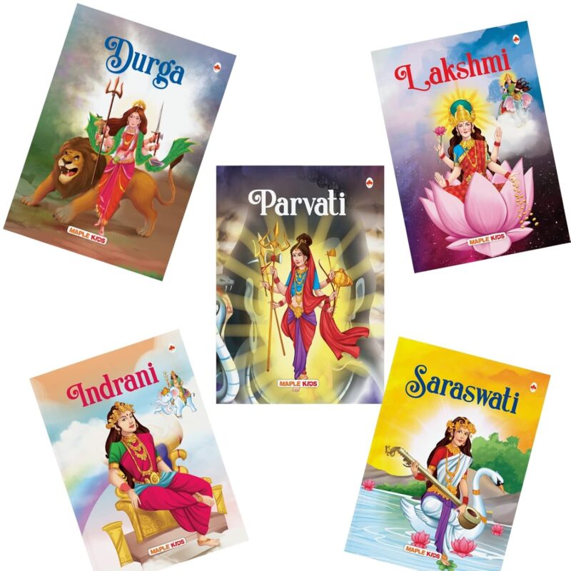 My First Goddesses (Illustrated) (Set of 5 Books) - Story Books for Kids - Parvati, Lakshmi, Saraswati, Indrani, Durga - Read Aloud to Infants, Toddlers