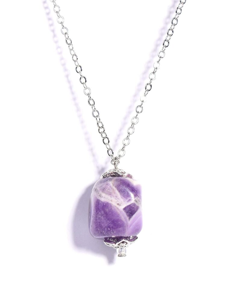 Gempro Natural Gemstone Fortune Magnet Silver Chain Pendant for Women