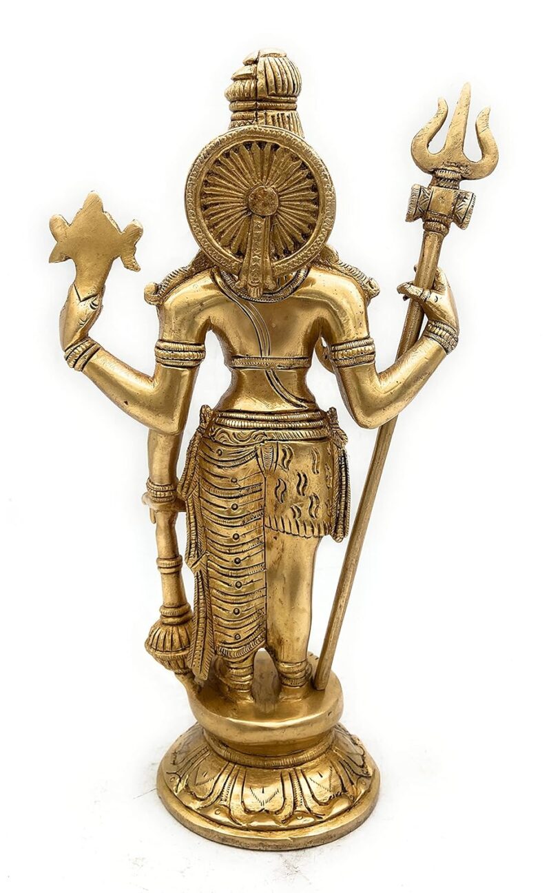 Bhunes Brass Harihar | Harihara | Hari Har Idols | Harihara Murti | Hari Hara Statue | Harihar Sculpture (Brass, 27CM)