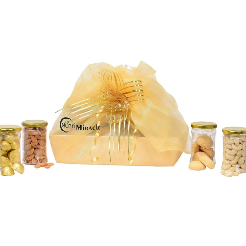 NUTRI MIRACLE Diwali Gift Hamper for Corporate Gifts |Chocolate and Dry Fruits Gift Box for Festive Joy