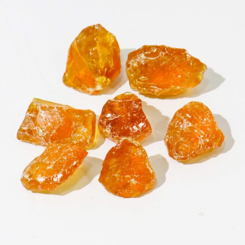 Marka Jewelry Natural Yellow Amber Rough Stone Raw Gemstone| Crystal Mineral Specimen Protection Stone Vastu Stone Healing Crystal, 20 Gram