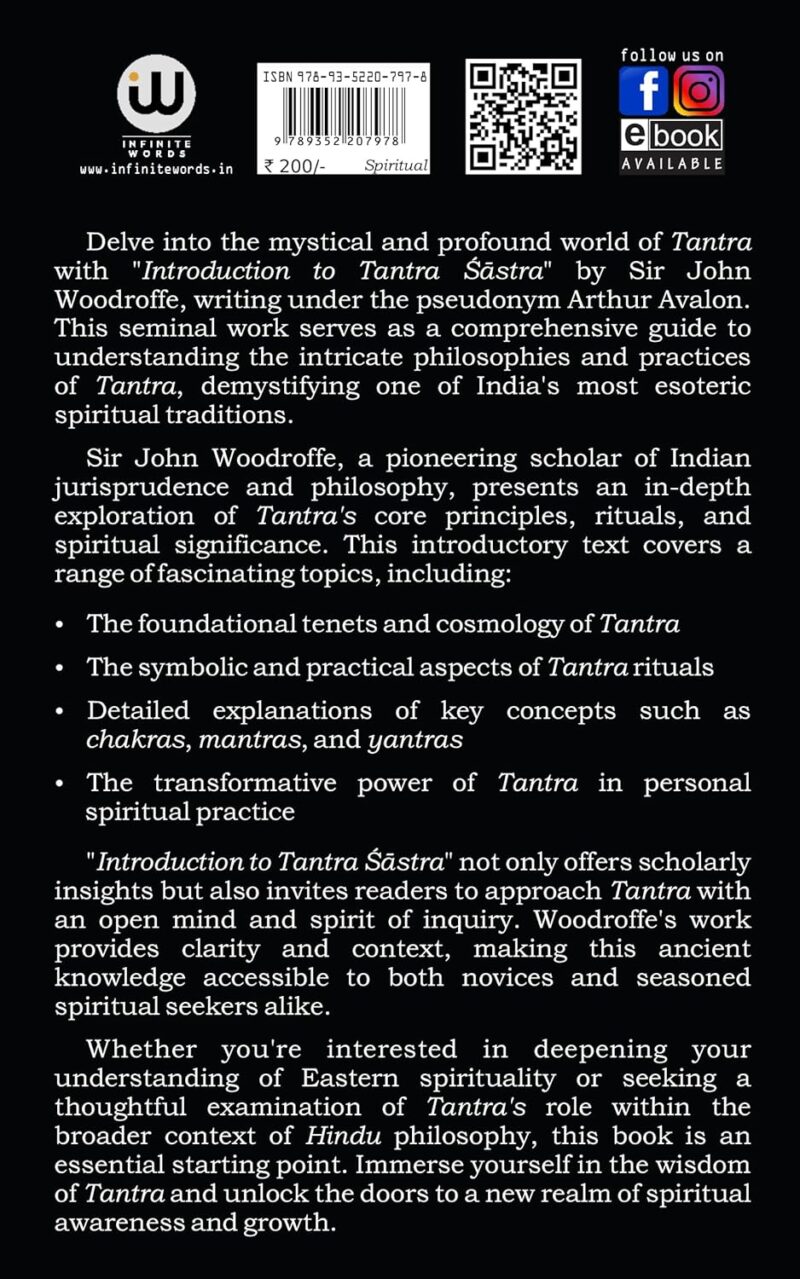 Tripura Rahasya | Introduction To Tantra Sastra | Sri Ramanananda Saraswathi | Munagala S. Venkataramiah | Sir John Woodroffe | Arthur Avalon Books | Sir John George Woodroffe | Sir John Woodroffe (Arthur Avalon) | Books Combo Gift Pack Set | Rahasyam | Gurudev Datta Books | Datt Guru | दत्तगुरु, दत्तात्रेय तंत्र, दिगंबर, Dattatreya, Charitra, Shree Puran श्रीदत्तात्रेय पुराण, Awadhoot Geeta, Avadhuta Gita, अवधूत गीता बुक, Mahatmya श्रीदत्त माहात्म्य, Vajra Kavacham, कृत, Shreepad Shreevallabh Charitramrut, श्रीपाद श्रीवल्लभ चरितामृत ग्रंथ | Shastra Book in English | तंत्र शास्त्र तंत्रशास्त्र | Esoteric Teachings | Mantra Yantra of Sri Vidya | The Serpent Power | Principles of Tantra | The Garland of Letters | Shri Vijnana Bhairava Tantra The Ascent | Shakti and Shakta | Mahanirvana Tantra | Sadhana Bhairav Vigyan Prayog Prabhav Siddhi Self-Realization, Spiritual Wisdom, Consciousness Hindu Meditation तंत्र मंत्र साधना यंत्र सिद्धि तंत्रसार तंत्र सार बुक किताब