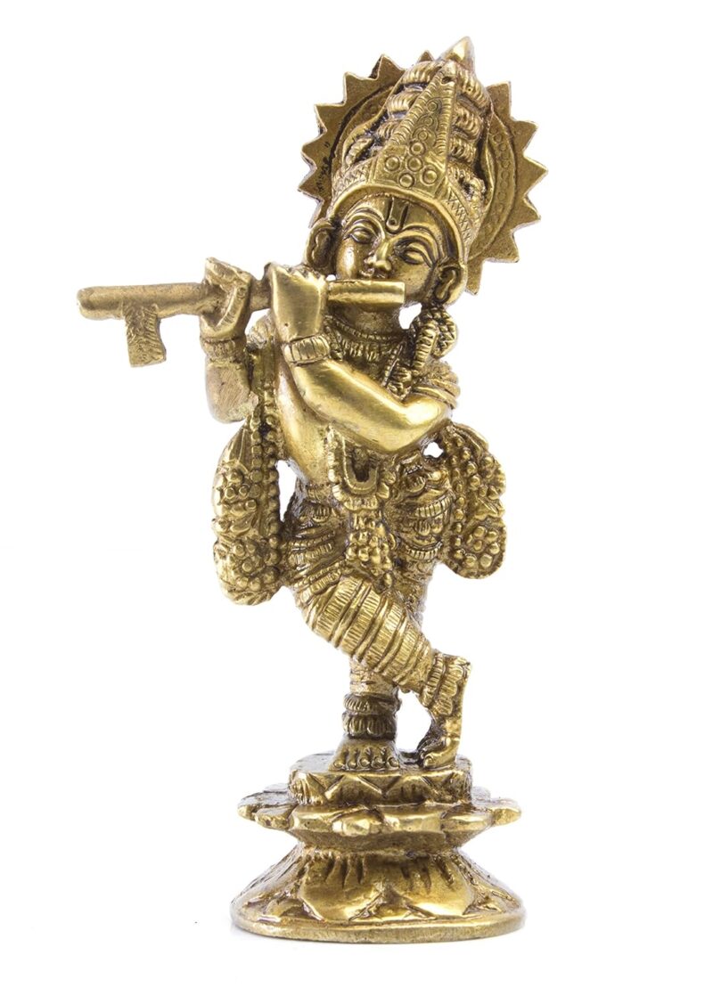 Mohan Joder Beautiful Elegant Brass Lord Krishna Statue for Home Decor