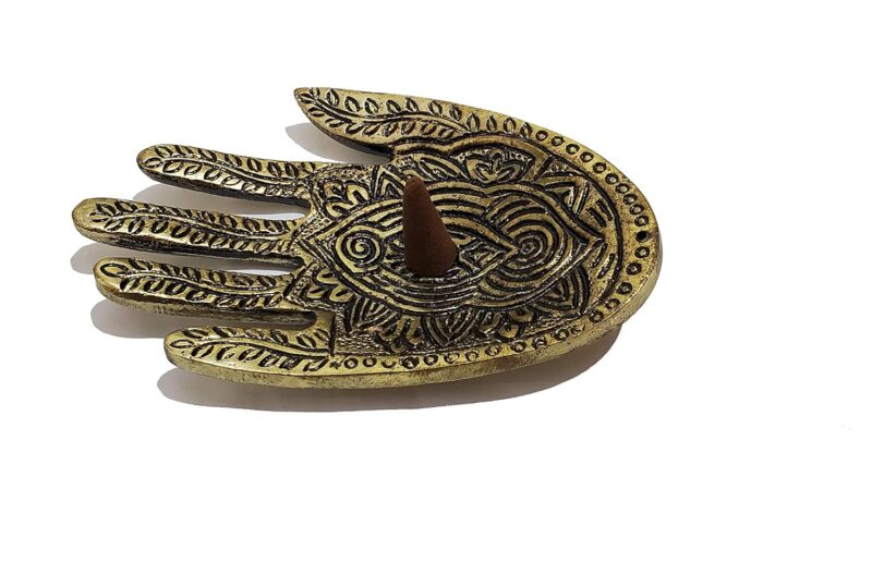 Pure Source India. Aluminium Agarbatti Holder, Dhoop Cone Holder, (5.25-inches Long and 3.25-inch Dia)