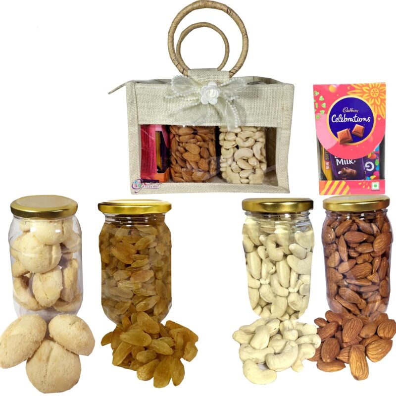 Giftrend Diwali & Bhaidooj Gift Hamper with Dry Fruits, Chocolates & Tilak | Ideal for Festive Gifting