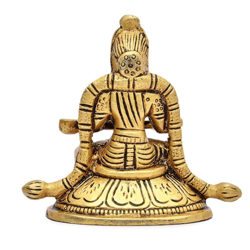 AargKraft™ Brass Annapurna Devi Idol Annapurni Maa Goddess of Food Statue of Hindu Goddess Pooja Idols Height - 2.67" Inches