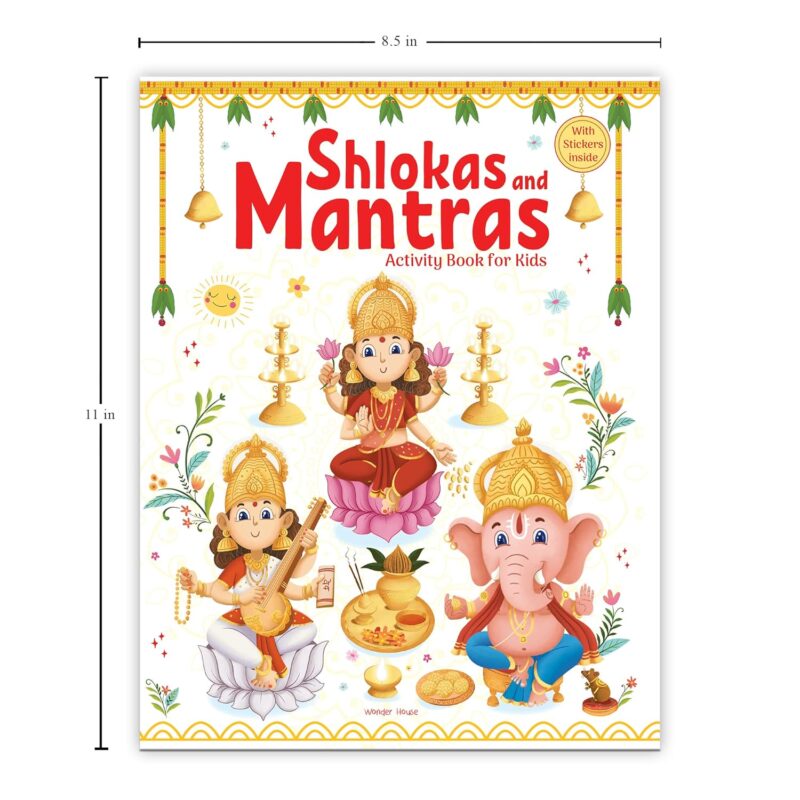 Shlokas and Mantras - Activity Book For Kids - Illustrated Book With Engaging Activities and Sticker Sheets