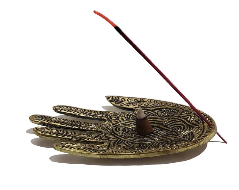 Pure Source India. Aluminium Agarbatti Holder, Dhoop Cone Holder, (5.25-inches Long and 3.25-inch Dia)