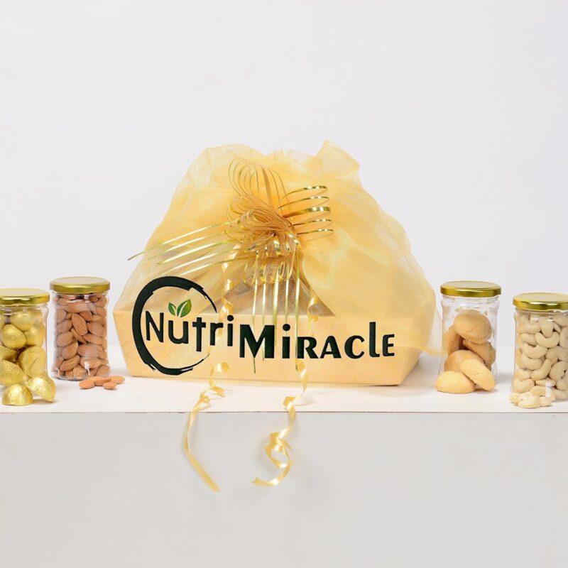 NUTRI MIRACLE Diwali Gift Hamper for Corporate Gifts |Chocolate and Dry Fruits Gift Box for Festive Joy