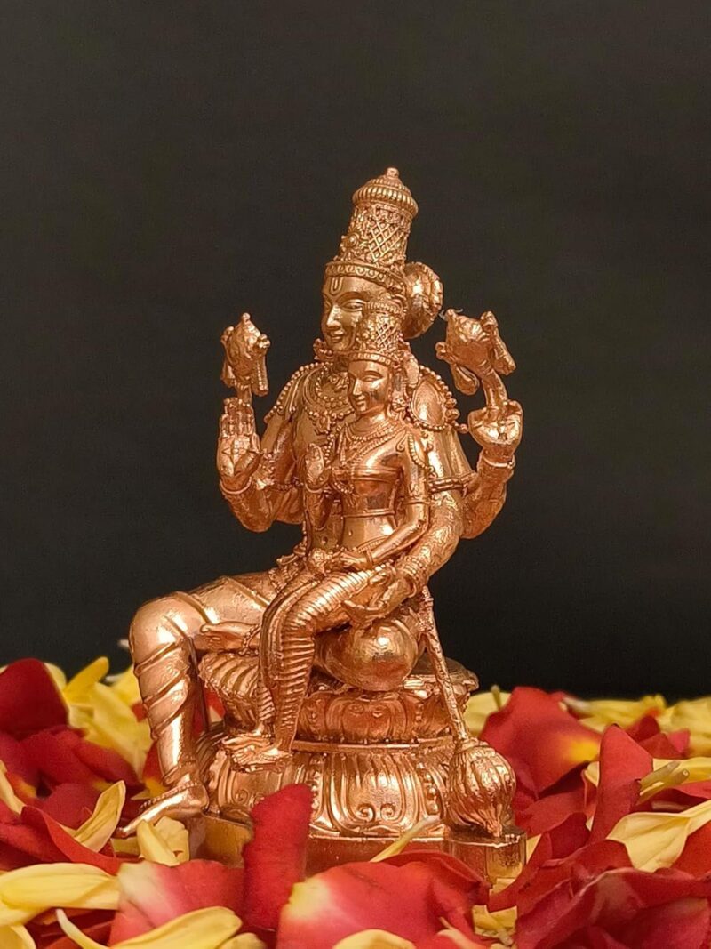 Lakshmi Narayan Brass Idol, Brass Lakshmi Vishnu Idol God Goddess Statues Religious, Brass Idol - Gold Plating Art Studio