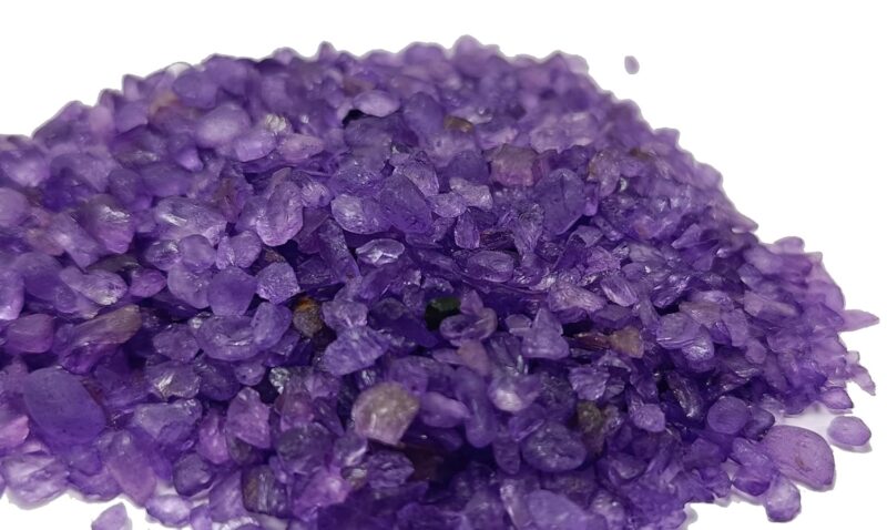 Amethyst dye Chips of Premium Small Tumbled Gemstone Crystal Healing Chips 100 Gram Pack