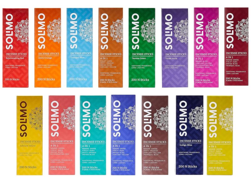 Amazon Brand - Solimo Incense Sticks, Assorted Fragrances, Set of 200 (50 x 4)