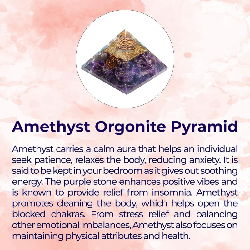 YOUR SPIRITUAL REVOLUTION Amethyst Natural Gemstone Pyramid Healing Crystal Wealth Vastu Energy Correction FengShui Home Decor