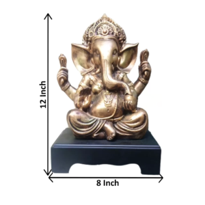 12-Inch Lord Ganesha Idol with Wooden Base