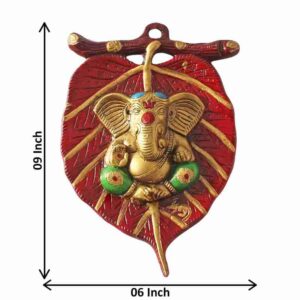 Ganpati Wall Hanging on Leaf Design