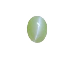AstroCart Cats Eye Stone 6.25 Carat Chrysoberyl Lehsuniya Oval Shape Stone लहसुनिया रत्न Original Certified By Lab for Jewellery Making