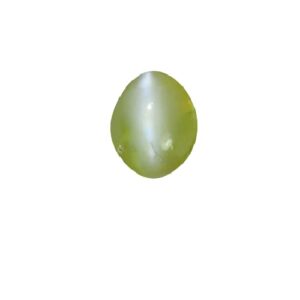 AstroCart 5.50 Ratti Lehsuniya लहसुनिया Stone Oval Shape 5.00 Carat Cat Eye Gemstone Srilanka Vaiduryam Stone Original certified By Lab