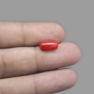 Natural Red Coral Gemstone, 4.50 Ratti, Moonga Stone