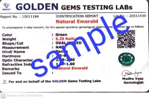 Anuj Sales 3.50 Carat / 4.25 Ratti Astrologer Certified Zambian Emerald/Panna Earth Mind Stone Natural Certified Original AAA++ Quality Loose Gemstone
