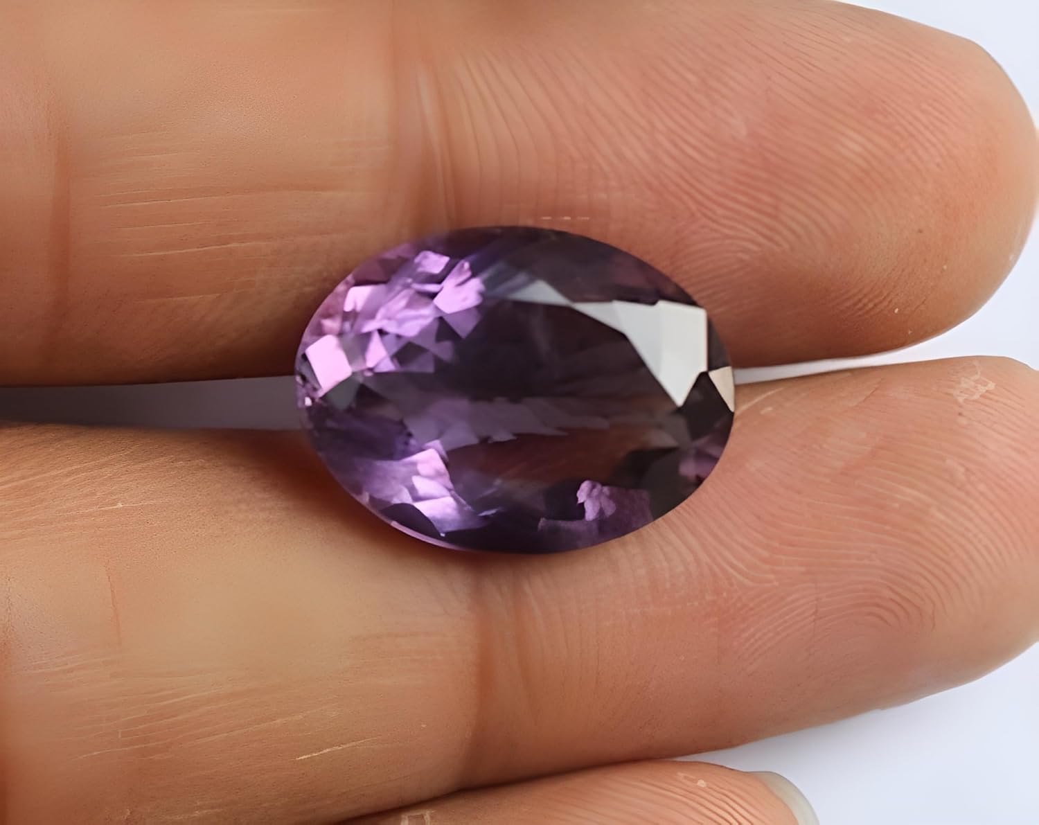 ARSUVI Original Amethyst Stone 6.25 Ratti Lab-Certified Earth Mind Natural Katela/Kathela Rashi Ratna Loose Gemstone for Men and Women (5.68 Carat) - Image 2