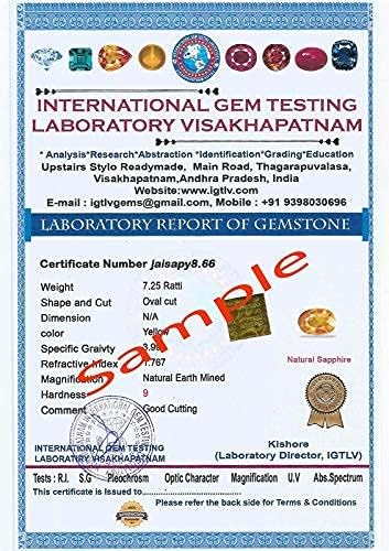 KaratKing® Blue Sapphire Neelam Natural Certified Unheated Gemstone Lab Certified 6.5 Ratti - Image 3