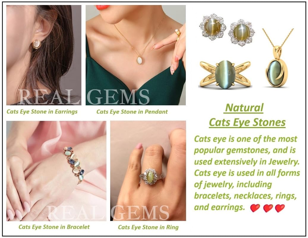 Real Gems 4.5 Carat Lahsuniya Stone 5 Ratti Ceylon Cats Eye Stone Lehsuniya Stone Original Certified A1 Quality Unheated Untreated Vaiduryam Stone Ketu Ratna लहसुनिया रत्न ओरिजिनल - Image 2