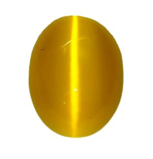 GemsTech Natural Srilanka Cats Eye Stone Original Certified Pure Yellow Lehsuniya Ketu Ratan Lahsuniya Vaiduryam Gemstone Chrysoberyl Cats Eye Stone For Ring लहसुनिया रत्न ओरिजिनल