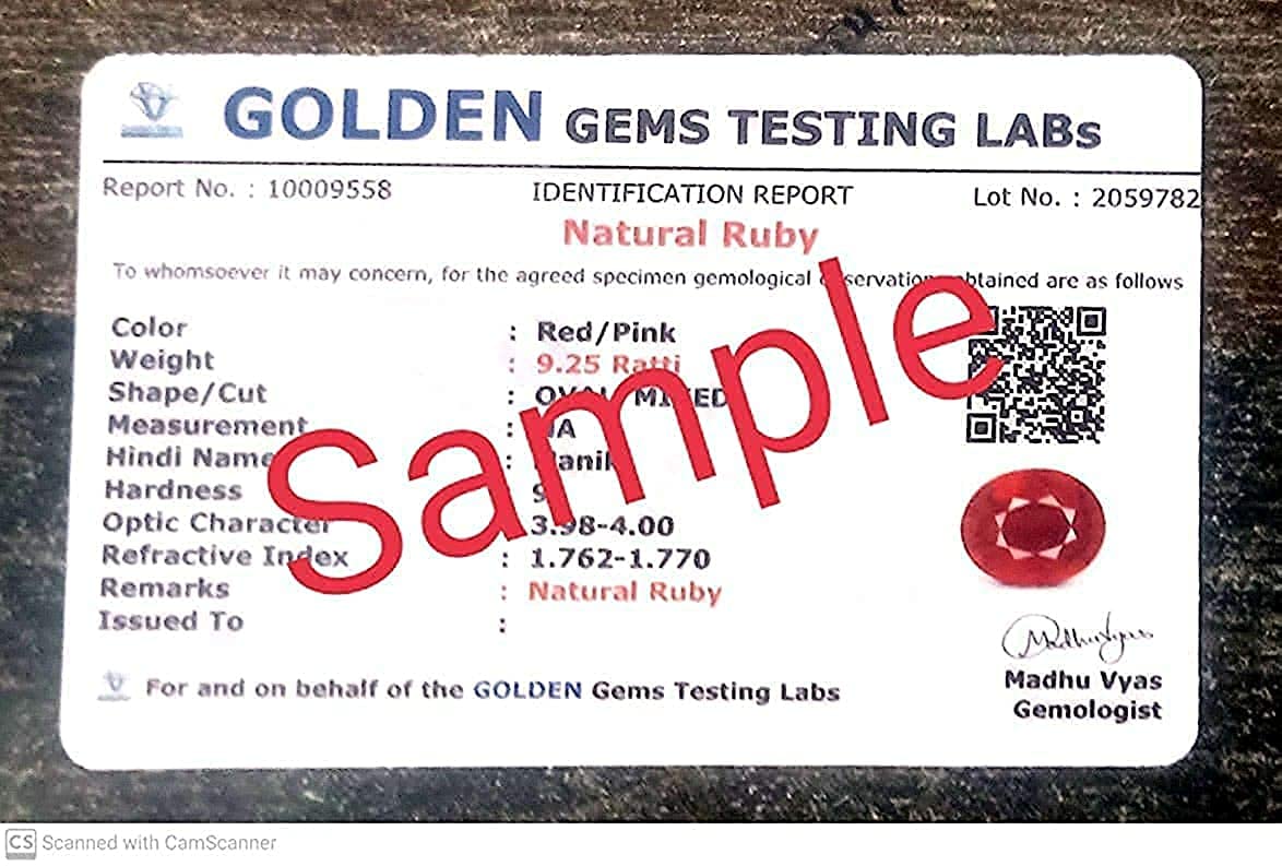 AKSHITA GEMS 10.25 Ratti Natural Ruby Manik Loose Gemstone Gold Plated Birthstone Astrology Rashi Ratan Adjustable Ring for Men & Women - Image 4