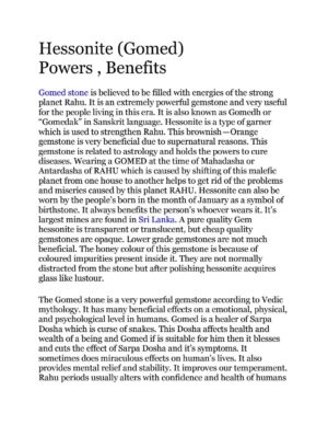 Anuj Sales 5.25 Ratti 4.47 Carat Hessonite Garnet Stone Ashtdhatu Adjustable Ring Original and Certified by WTGTL Natural Gomed Gemstone Unheated and Untreated for Astrological Purpose