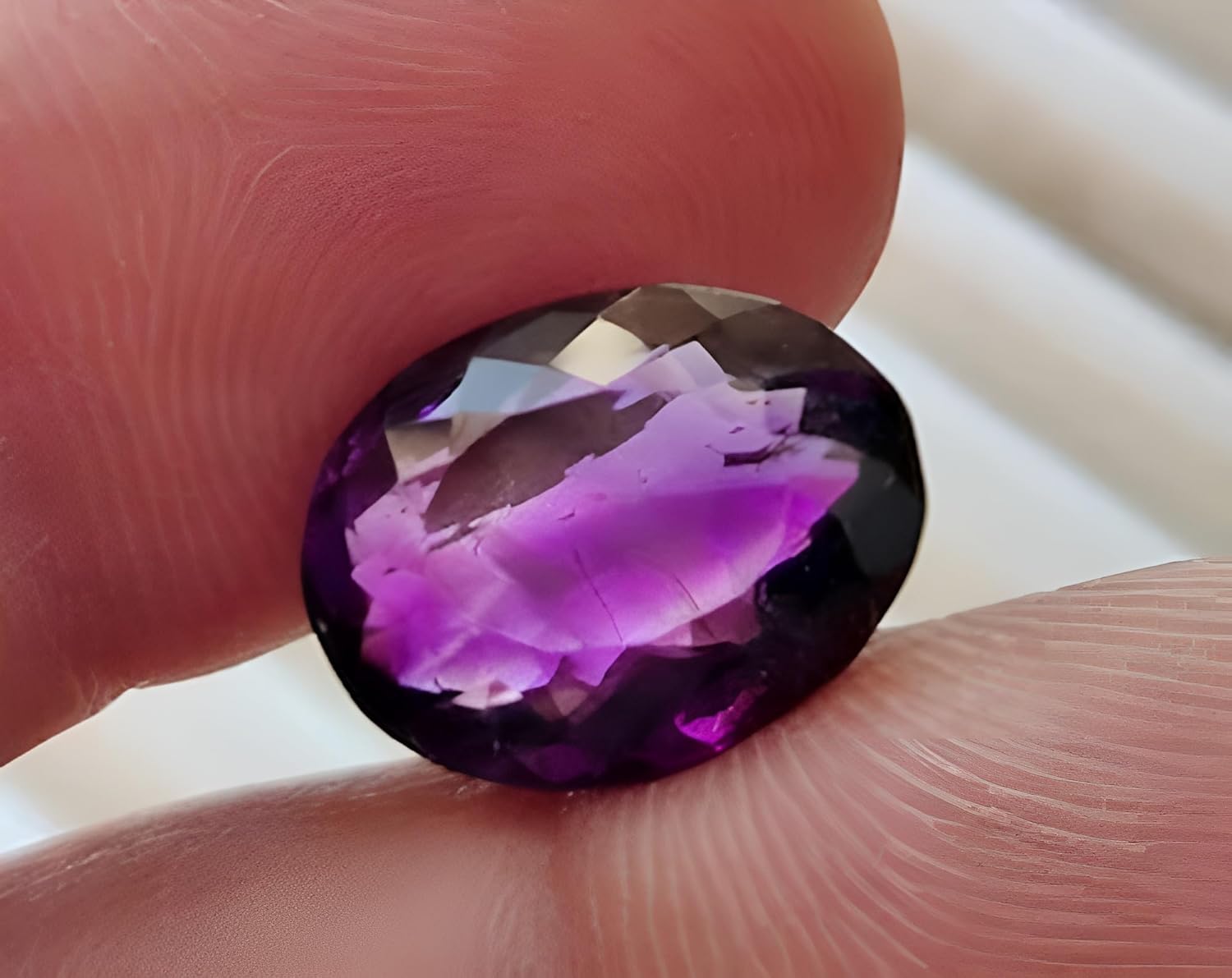 ARSUVI Original Amethyst Stone 8.25 Ratti Lab-Certified Earth Mind Natural Katela/Kathela Rashi Ratna Loose Gemstone for Men and Women (7.50 Carat) - Image 2