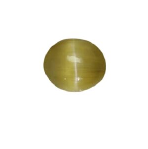 AstroCart 6.50 Carat Cats Eye Gemstone Natural Silanka Mine Lehsunia Stonev Oval Shape Lehsuniya Stone Original Certified By Lab for Men Women
