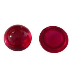 Radheyma Gems Natural Ruby Manik (Round) Pota Stone GGTL Lab Certified Astrologcial Loose Gemstone For Man Or WOmen Jewelry Making Gemstone (Stone Size -6mm)